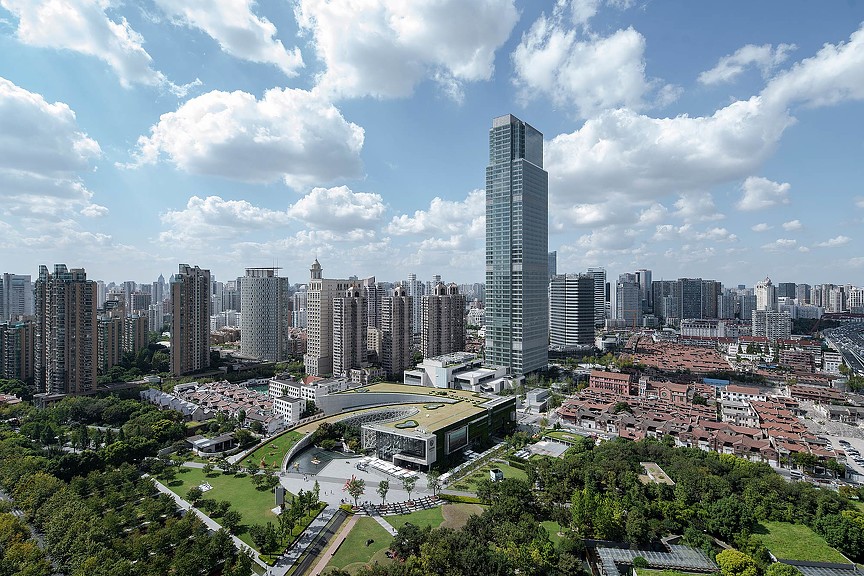 A large city landscape.